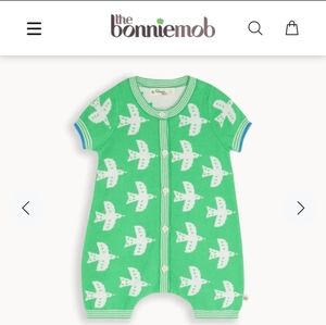Bonniemob Greenbird shorty playsuit NWT